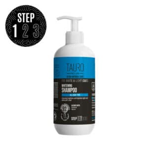 Tauro Pro Line Whitening Shampoo valkoisille ja vaaleille turkeille
